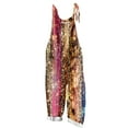 thumbnail image 2 of Jinhomg Fashion Holiday Jumpsuits for Women 2025 Novelty Funny Mardi Gras Sequin Print Overalls Casual Comfy Sleeveless Wide Leg Rompers Sales Today Clearance Women Multicolor XXXXXL, 2 of 5