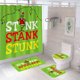 thumbnail image 1 of Mini Grinch Ornaments Grinch Ornaments Grinch Christmas Decorations Christmas Snowman Print Toilet Bathroom Mat And Shower Curtain Four-Piece Set, 1 of 7
