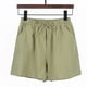 thumbnail image 1 of Pantalones cortos de algodón y lino para mujer, pantalones de verano con forma de A y pierna ancha, pantalones deportivos de talla grande, pantalones casuales holgados de cintura alta, 1 of 6