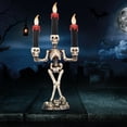 thumbnail image 1 of ⚡ Big Sale ! Skeleton Three LED Candles Electronic Light Skeleton Lights House Bar Layout Props, 1 of 6
