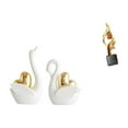 thumbnail image 6 of Dualoai Swan Figurines Abstract Art Statue Decorative Tabletop Ornament Resin Sculpture for House Office Bookshelf Entrance Coffee Table Decor, 6 of 8