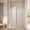 Brushed Nickel, variant on 56-60" W x 76" H Frameless Single Sliding Shower Door, 1/4" Tempered Glass