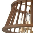 thumbnail image 3 of Possini Euro Design Givens 15 3/4" Modern Semi Flush-Mount Ceiling Light Fixture Kitchen 4-Light Satin Bronze and Wood Finish, 3 of 9
