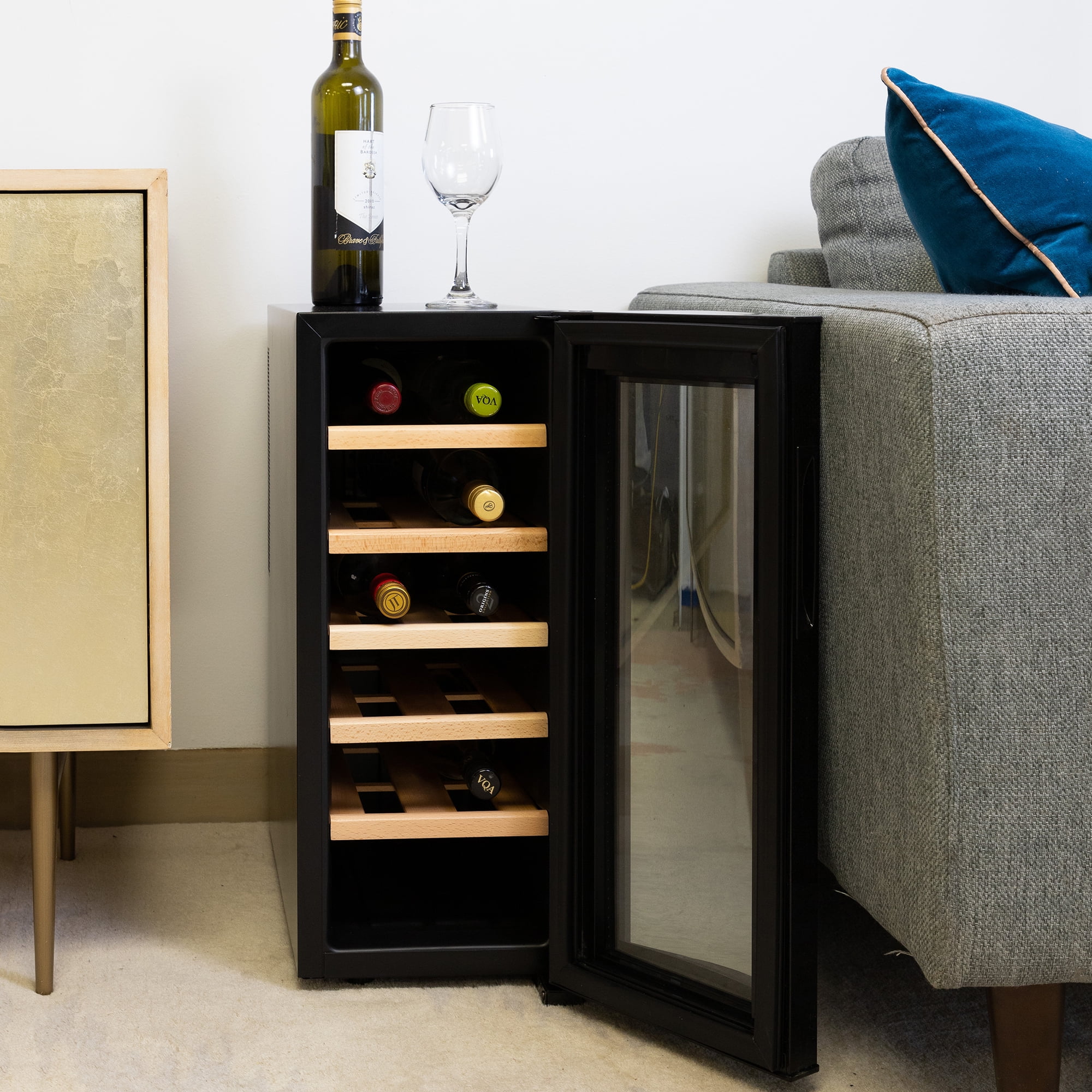 Koolatron 12 Bottle Deluxe Wine Cooler Freestanding Wine Fridge