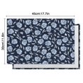 thumbnail image 5 of Pioneer Flower Floral Print Pattern Summer Placemats Table Placemats Set Of 6-Linen Kitchen Washable Placemats Table Mats 12x18 Inch Non-Slip Heat Resistant, 5 of 5
