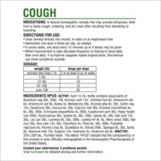 HomeoPet Cough 15 ml Homeopathic Remedy for Dogs Cats and Birds