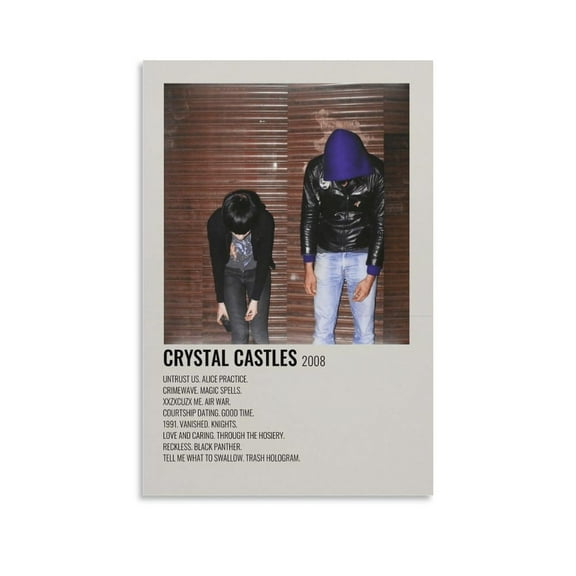 Crystal Castles-Vanlshed Album Cover Canvas Poster Print Music Posters for Room Aesthetic