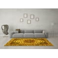thumbnail image 3 of Ahgly Company Machine Washable Indoor Rectangle Abstract Yellow Modern Area Rugs, 5' x 7', 3 of 4