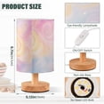 thumbnail image 3 of Colorful Rainbow Tie-dye Bedside Table Lamp LED Warm Lights with USB Charging Port Retro Cylinder Desk Lamps, 3 of 7