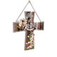 thumbnail image 2 of Exquisito colgante de crucifijo de Pascua con lirio de Pascua, decoración colgante de madera que añade una cálida decoración de pared a la puerta de entrada y al porche, transmitiendo bendiciones navi, 2 of 7