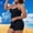 A Navy, variant on Women's Plus Size Tankini Sets Tummy Control Two Piece Bathing Suits Strap Swim with Boy Shorts Modest Summer Tropical Vacations Swimwear with Chest Pad Blue XXXXL
