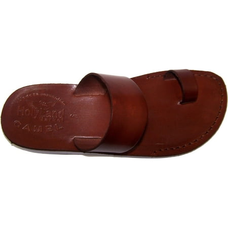 

Holy Land Market Unisex Biblical Leather Flip Flops (Jesus - Yashua) - Finger Style (34 M EU)