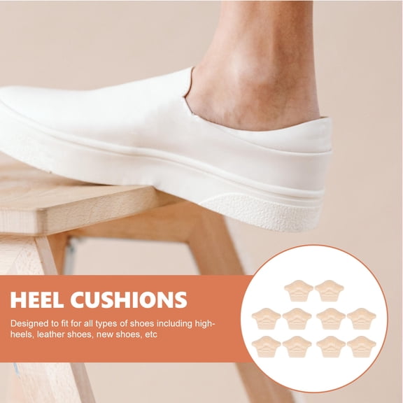 Yardwe 4Pairs Self-Adhesive Heel Pads for High Heel Shoes Reduce Friction and Foot Pain
