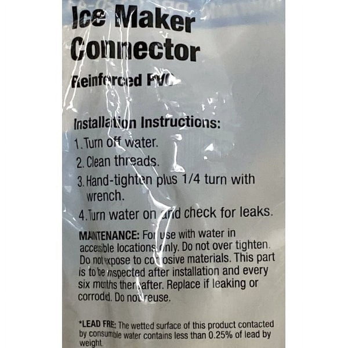 Case of 24 - Watts 10 ft Ice Maker Connector Supply Line (PBCC120-44) Reinforced PVC