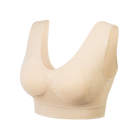 Tinglu Plus Size Bra for Women Wire Free Brassiere Seamless Padded Vest 3XL-6XL