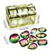 thumbnail image 3 of 10PCS Kids Gemstones Toys Set Crystal Diamonds Jewelry Kit With Golden Treasure Chest 9 Unique Shaped Colorful Glass Gemstones Pool Diving Treasure Hunts, 3 of 6