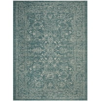SAFAVIEH Courtyard Laurel Medallion Indoor/Outdoor Area Rug, Turquoise, 8' x 10'