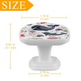 thumbnail image 3 of 4 Pieces Set Drawer Pulls Handle Square Wardrobe Cabinet Knobs with Stainless Steel Screws Furniture Kitchen Decor, 3 of 5