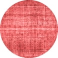 thumbnail image 1 of Ahgly Company Indoor Round Abstract Red Contemporary Area Rugs, 8' Round, 1 of 4