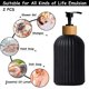 thumbnail image 4 of Set dispensador de jabón YYTSGG de vidrio negro con bomba de bambú de 400 ml (2), 4 of 7