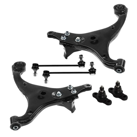 PartsW - 6 Pc Steering & Suspension Kit Lower Control Arms   Front Sway Bar End Links   Lower Ball Joints Fits Kia Magentis/Kia Optima/