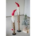 thumbnail image 3 of Kalalou Inc Set Of Two Wood And Painted Metal Santas, 3 of 3