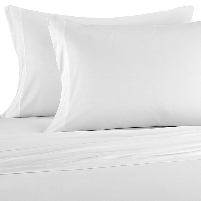 Pure Beech Jersey Knit Modal California King Sheet Set in White