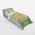 thumbnail image 3 of Ambesonne White Bedding Set 4 Pcs, Sunflower Mandala Design, Queen, Yellow White and Green, 3 of 3