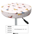 thumbnail image 2 of Uemuo Dachshund Dog Puppy Pattern Round Bar Stool Seat Covers Washable Stool Cushion Slipcover Elastic Bar Chair Covers-12 inch, 2 of 7