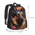 thumbnail image 2 of Sigee Colorful Flower German Shepherd for Simple large capacity backpack Travel Laptop Backpack, Business for Travel and Daily Use, 2 of 9