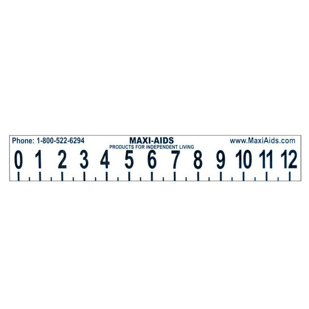 Large Print 12 Inch Ruler With Braille Illustrated Alphabet On Reverse