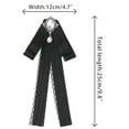 thumbnail image 2 of INSPIRE CHIC Women's Lace Pre-Tied Bow Tie Retro Bowknot Pin Bowties Satin Brooch Black, 2 of 4