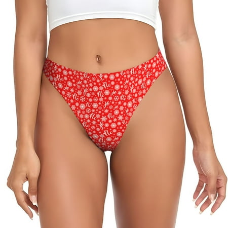 Rateoe Hohoho4 Pattern Seamless Women Underwear Thongs No Show Ladies Thong No Line Breathable Comfortable Panties Undies for Women-XX-Large