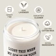 thumbnail image 3 of 7oz White Matte Glass Candle, Lavender Scented, Mom Gift, Aromatherapy Candle for Home, Gift for Son, 3 of 7