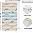 thumbnail image 2 of Dolphins Stripe Hand Towels, Kitchen Towel Ultra Soft and Absorbent,Decorative Fingertip Face Towel for Bathroom Hotel, 2 PCS, 28.3"x 14.4", 2 of 5