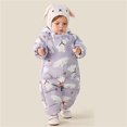 thumbnail image 6 of Cowsor Baby Snowsuit Baby Printed Winter Clothes with Hat Warm Outfits Zipper Romper Coat Jumpsuit, 6 of 7