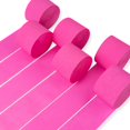 thumbnail image 1 of Serpentinas de papel crepé PartyWoo, 6 rollos, 159 m, paquete de serpentinas rosa intenso para fiestas, decoración de cumpleaños, fiestas y bodas (4,6 cm x 24 m/rollo), 1 of 1