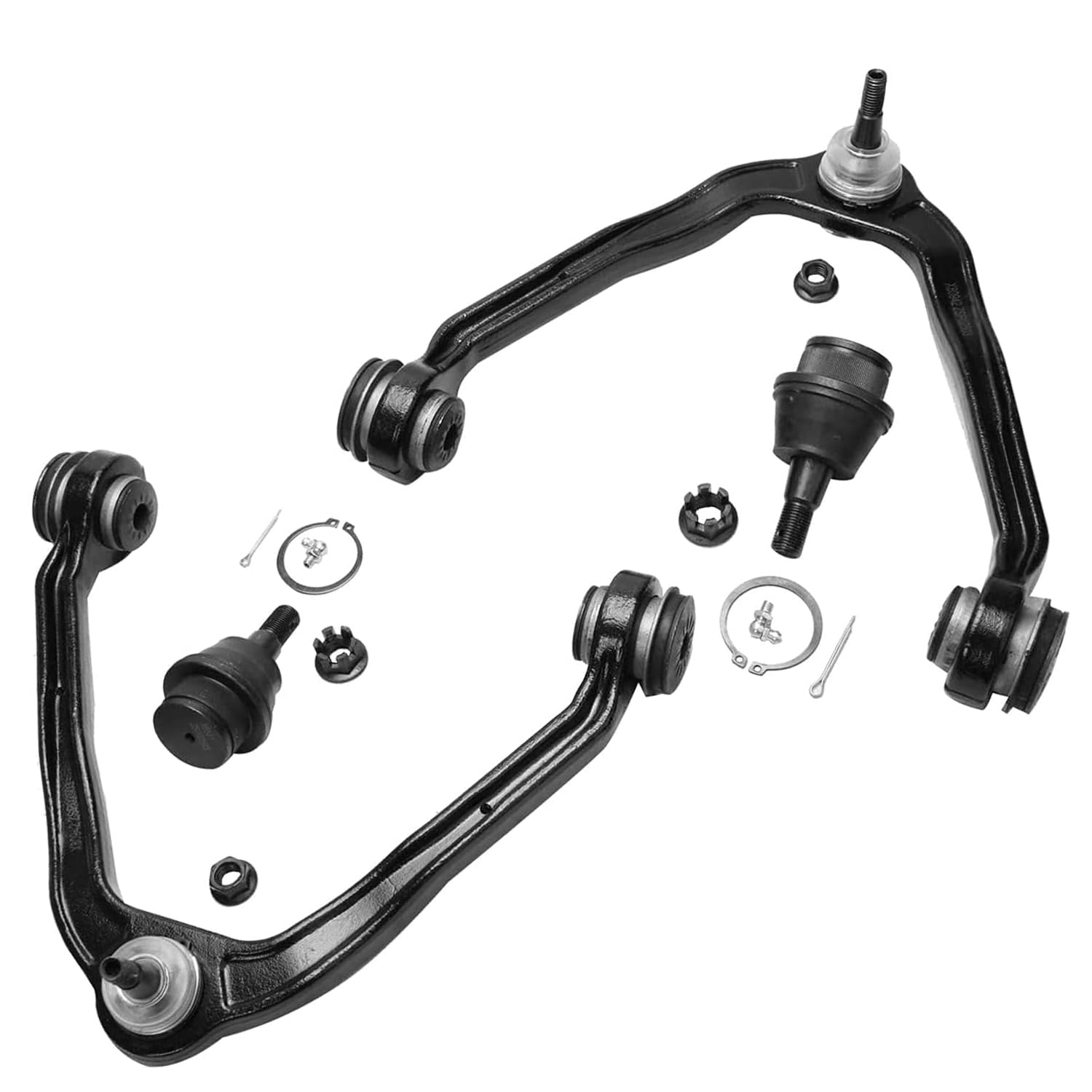 Detroit Axle - Front Upper Control Arms Lower Ball Joints Kit Replacement for Escalade ESV EXT Avalanche Suburban Silverado Tahoe Sierra 1500