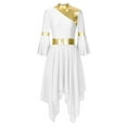 thumbnail image 3 of YiZYiF Women's Praise Dance Costumes Overlay Worship Tunic Liturgical Lyrical Dance Dress White XL, 3 of 7