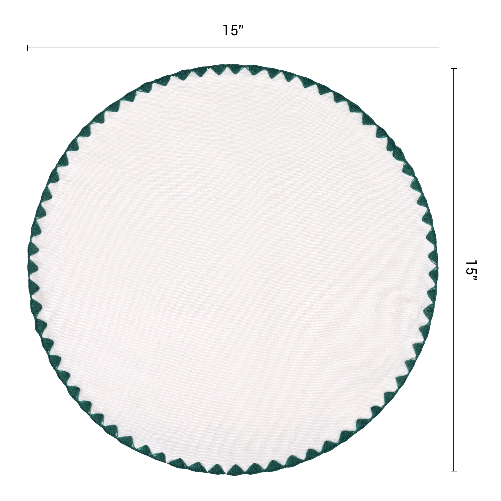 Farmhouse Placemats Set of 6 Placemats for Dining Table Decor Indoor Washable Kitchen Table Mat Green Line 15inch