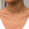 thumbnail image 3 of MomentWish 14K Gold Plated 0.5 Carat Round Cut Simulated Diamond Solitaire Pendant Necklace for Women, 3 of 11