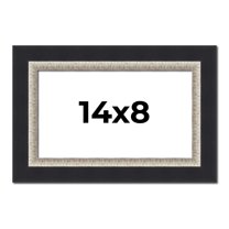 14x8 Frame Black Real Wood Picture Frame Width 2.25 Inches | Interior Frame Depth 0.5 Inches |
