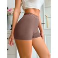 thumbnail image 5 of MEICHEN Women's High Waisted Boxer Briefs with Letter Pactwork Solid Fashionable Casual No Show Underwear Trendy Summer Fall Essentials Clothes, 5 of 8