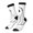 3 Black, variant on Cute Ghost Simple Drawing Print Adult Socks,Crew Socks,Casual Calf Socks,Daily Wear Socks for Men & Women, Perfect for Sports, Casual and Everyday Use
