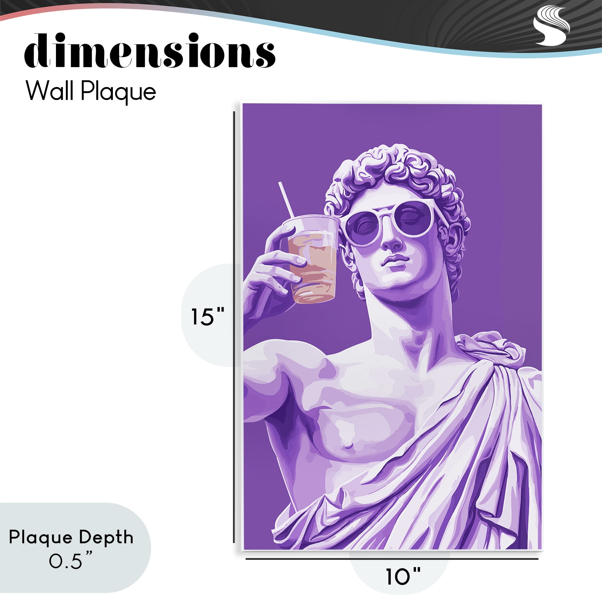 Stupell Industries Greek Statue Cheers Wall Plaque Art, design by Andreas Magnusson