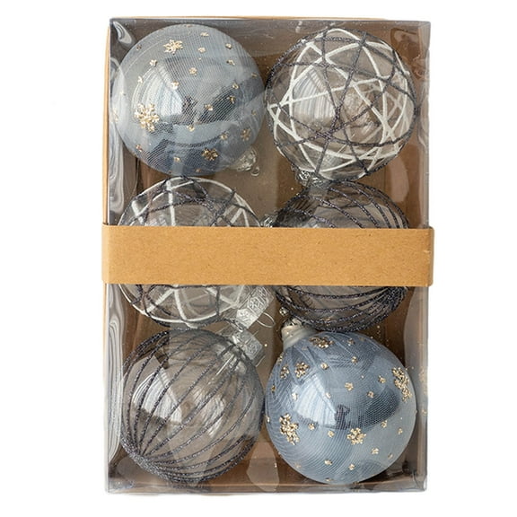 VERUGU 6Pcs Christmas Ball 3.14 Inch Christmas Tree Ornament Decoration Set Shatterproof Hanging Tree Ornament Set, Christmas Gifts on Clearance