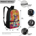 thumbnail image 5 of Uourmeti Colorful Bulldog Art Independent Compartment Backpack, 17 Inch Adjustable Shoulder Straps School Bag Durable Zippered School Backpack for Women, 5 of 6
