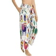 thumbnail image 2 of Balery Alpaca Flower print Women's Pajama Pants,Ultra Lightweight Pjs,Lounge Pant-Small, 2 of 9