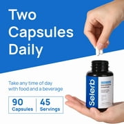 Selerb 4-in-1 Magnesium Complex Capsules – 300mg Magnesium with B6, D3, Zinc, Slippery Elm & DGL – Supports Sleep, Relaxation & Muscle Health – 90 Ct