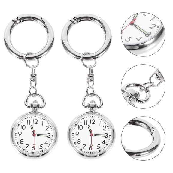 Luxshiny 2Pcs Necklace Watches for Women Portable Timing for Holiday